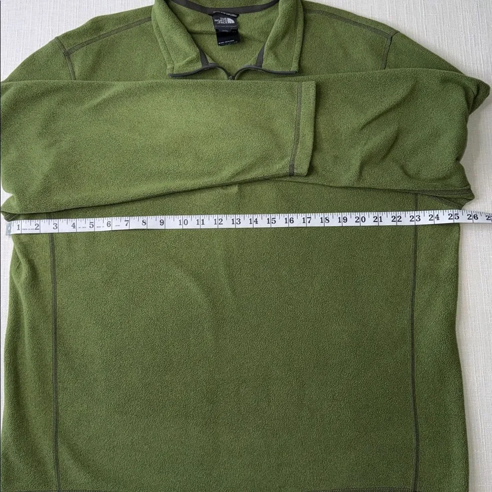 The North Face Never Stop Exploring Olive Green Quarter-Zip Fleece Pullover